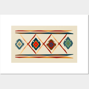 Southwestern Motif in Beige Posters and Art